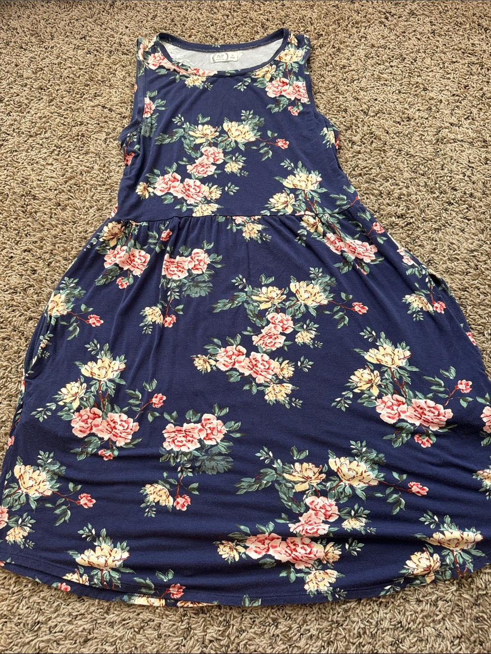 Maurices Navy Floral Midi Dress